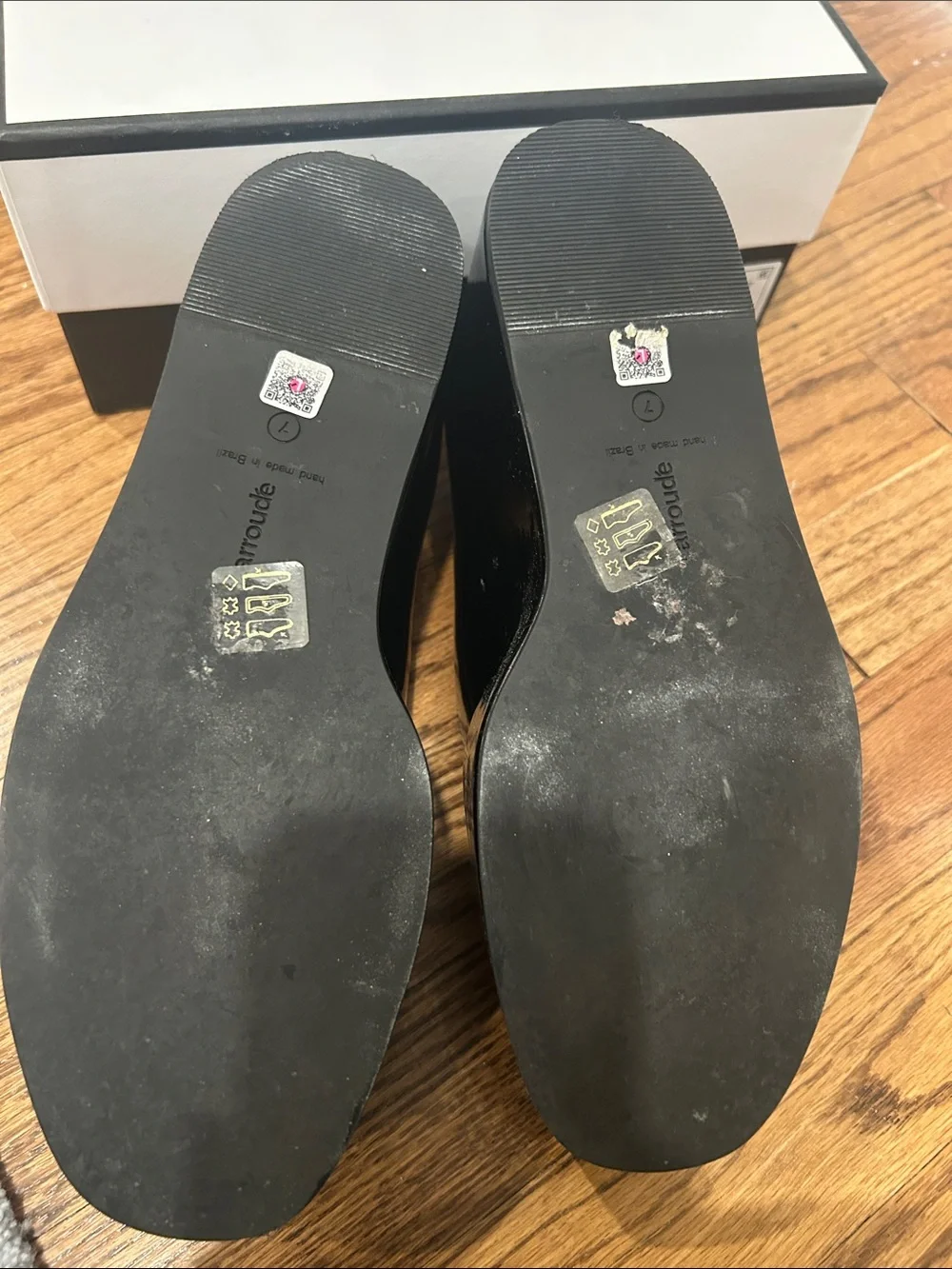 Larroude Blair Black Patent Platform Mary Jane Shoes